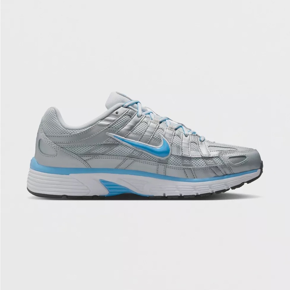 NEW Nike P-6000 Shoes Metallic Platinum/Pure Platinum/Metallic/University Blue